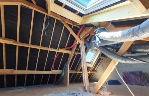 Travaux en cours pour l'aménagement des combles (vue 3)