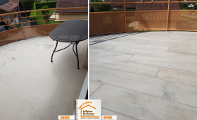  La Maison des Travaux Moûtiers, terrasse Moûtiers, rénovation terrasse Moûtiers, terrasse carrelage Moûtiers, aménagement extérieur Moûtiers