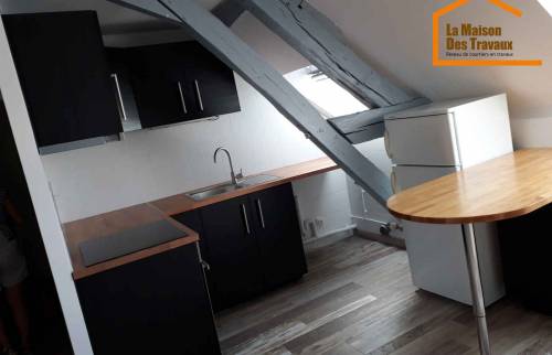 Kitchenette à Sens après les travaux