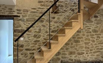 escalier bois metal st gildas de rhuys