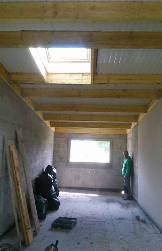 Charpente monopente - Bacs aciers