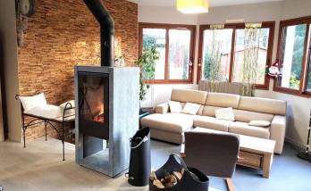 Rénovation Salon poele à bois Essonne