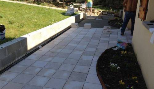 Aménagement d'une terrasse près de Landerneau (29)