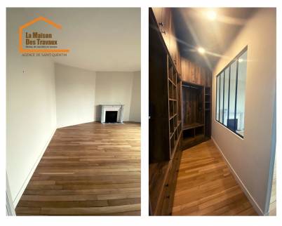 Pose d'une cloison de séparation en placo