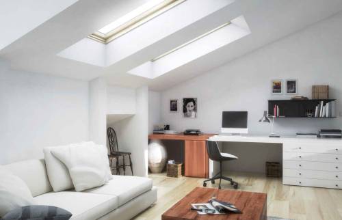 Réalisation d'un bureau dans les combles d'une maison à Beychac