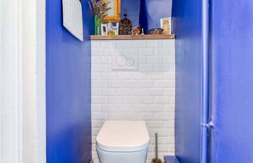 Rénovation d'un appartement ancien dans le coeur de Lyon : toilettes suspendues