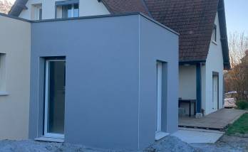 Extension toit plat 1 La Maison des Travaux Rouen.