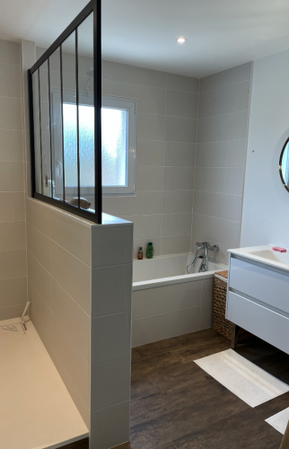 Création et rénovation de deux salles de bains à Vertou