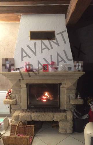 Cheminée avant les travaux - Auxerre 