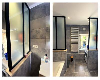 Pose de deux verrières