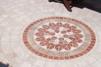 Rosace central sur une terrasse a Biarritz