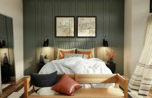 Rénovation d'une chambre au chateau d'olonne