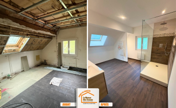 aménagement intérieur Ugine, rénovation combles Savoie, pose placo et cloison, robinetterie salle de bain, artisans locaux fiables