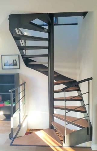 Réalisation d'un Escalier double - Lyon / Villeurbanne