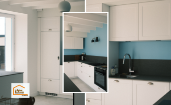 Entrée lumineuse rénovée dans le Finistère Sud avec rangements intégrés et circulation optimisée. Une réalisation coordonnée par La Maison Des Travaux Quimper.