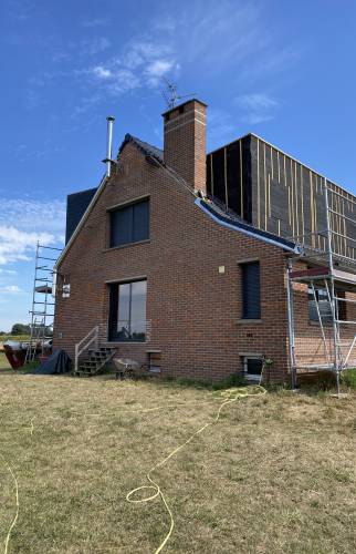 Toit plat en zinc