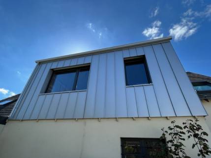 Nouvelle surélévation de maison façade arrière - Nantes 44