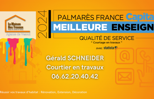 Gérald Schneider, courtier en travaux à Vesoul, votre allié pour réussir vos projets habitat. 