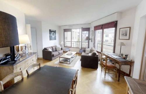 Salon avant les travaux - appartement familial Paris 17 