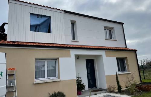 Travaux en cours - Surélévation en ossature bois de 18 m² à Vertou