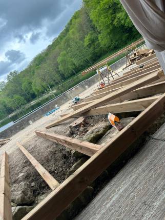 Construction de la terrasse 