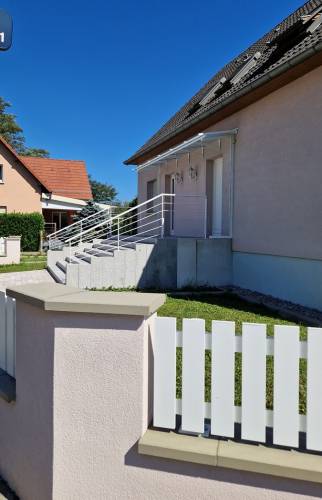 Muret, clôture, escalier granit à Mulhouse