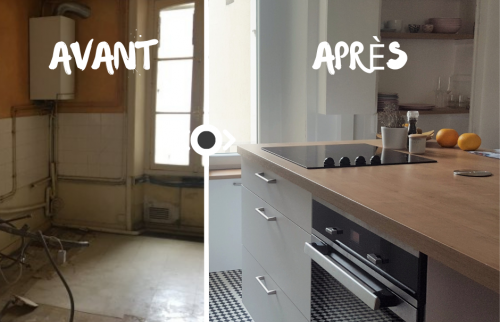 Avant après, rénovation totale de cuisine a Sainte-Maxime