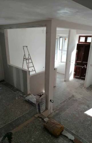 Cuisine pendant rénovation