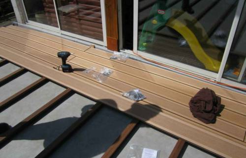 Pose de la terrasse bois 