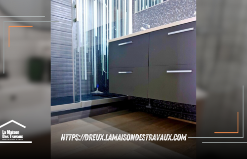 Verneuil sur Avre: Réinvention moderne d'une salle de bain