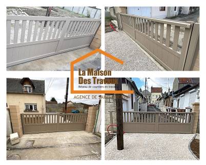 Installation de portail coulissant aluminium