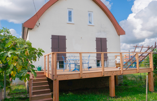 création d'une terrasse surélevée en bois