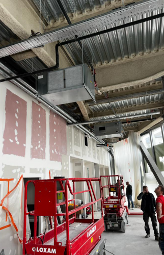 Photo pendant travaux installation du chauffage 2