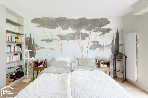 Papier peint panoramique en tête de lit