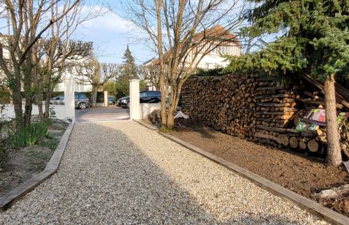 Allée en gravillons de Seine