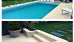 La piscine une fois la construction terminée 