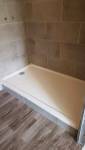 Pose du parquet de de la douche