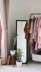 Un dressing ouvert près d'une entrée 