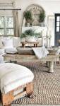 Salon avec une ambiance campagne chic