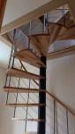 Pose d'un escalier en colimaçon à Trouville