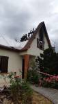 Toiture incendiée