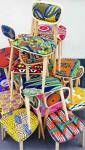 Chaises en tissus ambiance wax