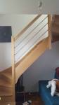 Escalier en bois 1/4 tournant installé pour accéder au comble aménagé