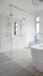 Douche à l'italienne esprit galets