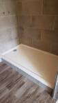 Pose du parquet de de la douche