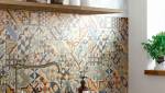 carreaux de ciment crédence mur