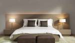 Une chambre d'hôtel tendance respectant les nomes