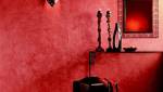 Tadelakt au coloris rouge vif