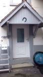 Porte d'entrée arrière PVC blanc à Village Neuf