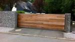 Portail pvc façon bois coulissant